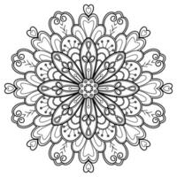 padrão de mandala abstrata de vetor. arte na parede. livro de colorir rendas padrão a tatuagem. design para uma camisa de pintura de papel de parede e design de adesivo de azulejo, ornamento de círculo decorativo em estilo oriental étnico vetor