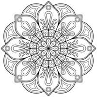 padrão de mandala abstrata de vetor. arte na parede. livro de colorir rendas padrão a tatuagem. design para uma camisa de pintura de papel de parede e design de adesivo de azulejo, ornamento de círculo decorativo em estilo oriental étnico vetor