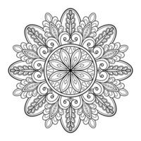 padrão de mandala abstrata de vetor. arte na parede. livro de colorir rendas padrão a tatuagem. design para uma camisa de pintura de papel de parede e design de adesivo de azulejo, ornamento de círculo decorativo em estilo oriental étnico vetor