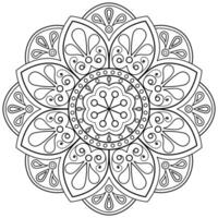 padrão de mandala abstrata de vetor. arte na parede. livro de colorir rendas padrão a tatuagem. design para uma camisa de pintura de papel de parede e design de adesivo de azulejo, ornamento de círculo decorativo em estilo oriental étnico vetor