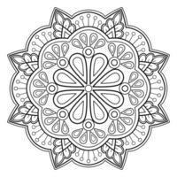 padrão de mandala abstrata de vetor. arte na parede. livro de colorir rendas padrão a tatuagem. design para uma camisa de pintura de papel de parede e design de adesivo de azulejo, ornamento de círculo decorativo em estilo oriental étnico vetor