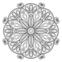 padrão de mandala abstrata de vetor. arte na parede. livro de colorir rendas padrão a tatuagem. design para uma camisa de pintura de papel de parede e design de adesivo de azulejo, ornamento de círculo decorativo em estilo oriental étnico vetor