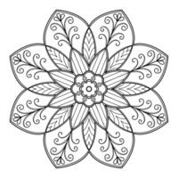 padrão de mandala abstrata de vetor. arte na parede. livro de colorir rendas padrão a tatuagem. design para uma camisa de pintura de papel de parede e design de adesivo de azulejo, ornamento de círculo decorativo em estilo oriental étnico vetor