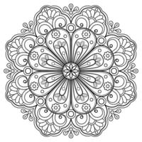 padrão de mandala abstrata de vetor. arte na parede. livro de colorir rendas padrão a tatuagem. design para uma camisa de pintura de papel de parede e design de adesivo de azulejo, ornamento de círculo decorativo em estilo oriental étnico vetor