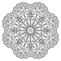 padrão de mandala abstrata de vetor. arte na parede. livro de colorir rendas padrão a tatuagem. design para uma camisa de pintura de papel de parede e design de adesivo de azulejo, ornamento de círculo decorativo em estilo oriental étnico vetor