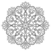 padrão de mandala abstrata de vetor. arte na parede. livro de colorir rendas padrão a tatuagem. design para uma camisa de pintura de papel de parede e design de adesivo de azulejo, ornamento de círculo decorativo em estilo oriental étnico vetor