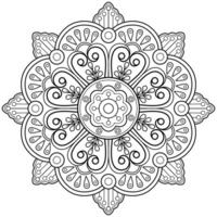 padrão de mandala abstrata de vetor. arte na parede. livro de colorir rendas padrão a tatuagem. design para uma camisa de pintura de papel de parede e design de adesivo de azulejo, ornamento de círculo decorativo em estilo oriental étnico vetor