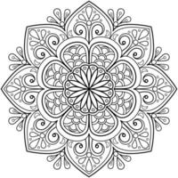 padrão de mandala abstrata de vetor. arte na parede. livro de colorir rendas padrão a tatuagem. design para uma camisa de pintura de papel de parede e design de adesivo de azulejo, ornamento de círculo decorativo em estilo oriental étnico vetor