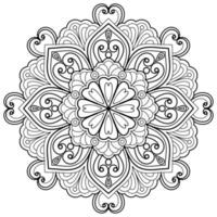 padrão de mandala abstrata de vetor. arte na parede. livro de colorir rendas padrão a tatuagem. design para uma camisa de pintura de papel de parede e design de adesivo de azulejo, ornamento de círculo decorativo em estilo oriental étnico vetor