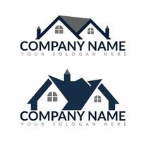 casa logotipo empresa imobiliária. design de vetor de logotipo de imóveis, construção e construção eps
