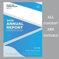 modelos de design de página de capa de relatório anual de negócios vetor