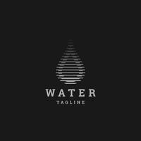 vetor plano de modelo de design de ícone de logotipo de gota de água