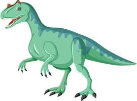 dinossauro allosaurus em fundo branco vetor