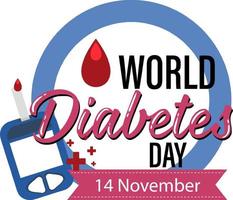 design de cartaz do dia mundial do diabetes vetor