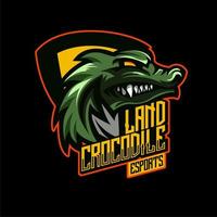 Emblema de personagem de esports de crocodilo vetor