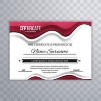 Design de modelo moderno certificado vector