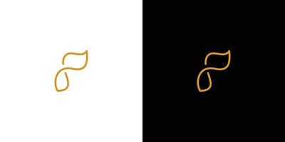 design de logotipo de iniciais de letra p exclusivo e luxuoso vetor