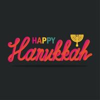 banner de saudação hanukkah vetor