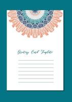 mandala oriental template card vetor