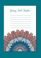 mandala oriental template card vetor