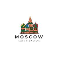 moscou são manjericão catedral ícone do país logotipo vetor ícone símbolo ilustração design