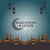 ilustração vetorial de mesquita árabe fundo religioso islâmico e design de ilustração vetorial de conceito ramadan kareem vetor