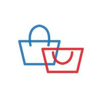 mercado de compras online logotipo símbolo ícone ilustração design minimalista vetor