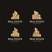 logotipo imobiliário, logotipo de construção vetor