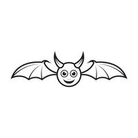 chifre de monstro fofo com design de logotipo de asas, ilustração de ícone de símbolo gráfico vetorial ideia criativa vetor