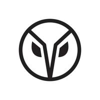 design de logotipo de pássaro de coruja de cabeça moderna círculo, ilustração de ícone de símbolo gráfico vetorial ideia criativa vetor
