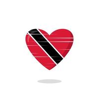 ilustração de amor em forma de bandeira de trinidad e tobago vetor