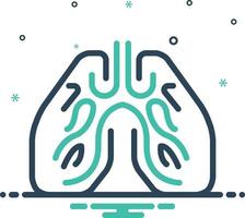 ícone de mistura para pulmões vetor