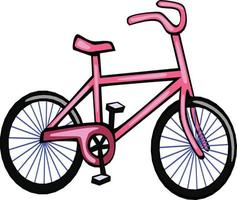 vetor de bicicleta rosa