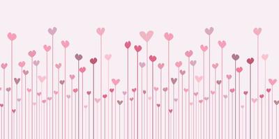 banner de dia dos namorados com design abstrato corações vetor