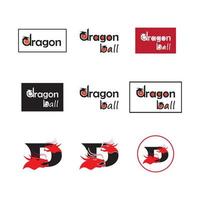 ilustração de ícone de vetor de design de logotipo simples de dragão de cabeça
