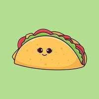 ilustração de tacos fofos vetor