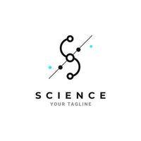 design de logotipo de conexão atômica de ciência, ícone para tecnologia científica vetor