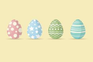 ilustração vetorial de ovos de páscoa. vetor