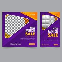 post e história de mídia social de venda de moda. banner de moda para marketing digital, postagem, história, loja, moda, anúncio na web, banner, forma abstrata na moda com design minimalista vetor