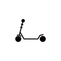 scooter, modelo de logotipo de ilustração vetorial de ícone de linha sólida de patinete. adequado para muitos propósitos. vetor