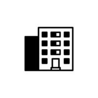 hotel, apartamento, moradia, modelo de logotipo de ilustração vetorial de ícone de linha sólida residencial. adequado para muitos propósitos. vetor