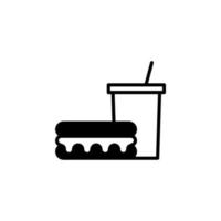 restaurante, comida, modelo de logotipo de ilustração vetorial de ícone de linha sólida de cozinha. adequado para muitos propósitos. vetor