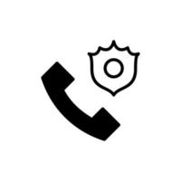 chamada, centro, modelo de logotipo de ilustração vetorial de ícone de linha sólida de telefone. adequado para muitos propósitos. vetor