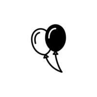 modelo de logotipo de ilustração vetorial de ícone de linha sólida de balão. adequado para muitos propósitos. vetor