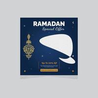 modelo de banner de mídia social islâmica do ramadã vetor