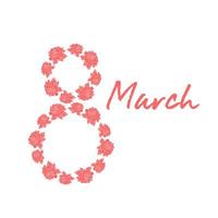 dia da mulher 8 de março vetor