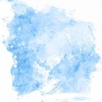 fundo de aquarela azul pintado à mão vetor