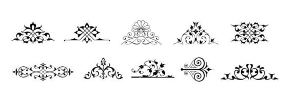 ilustração conjunto de elementos de design caligráfico vintage vetor