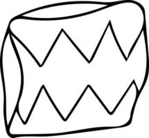 travesseiro com elemento desenhado de mão padrão em estilo doodle. casa aconchegante escandinava, hygge vetor