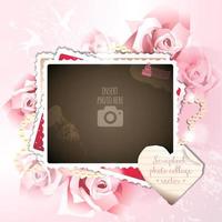 Colagem de scrapbook de amor duradouro vetor